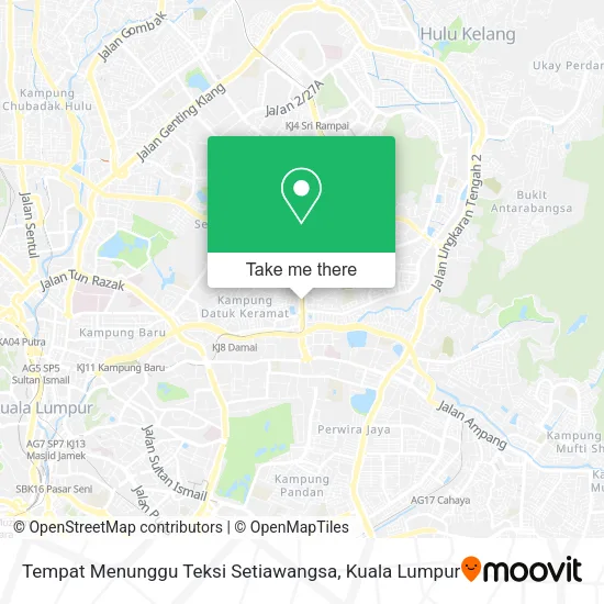 Peta Tempat Menunggu Teksi Setiawangsa
