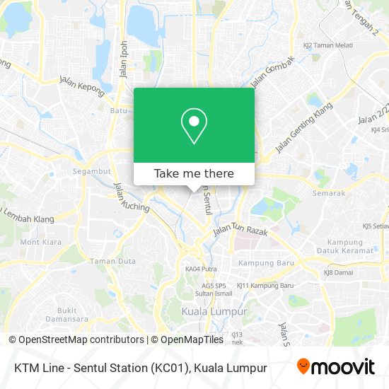 Peta KTM Line - Sentul Station (KC01)