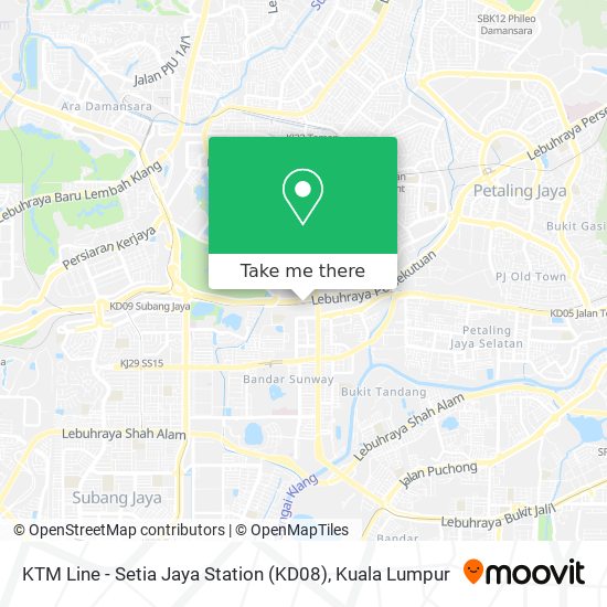 KTM Line - Setia Jaya Station (KD08) map