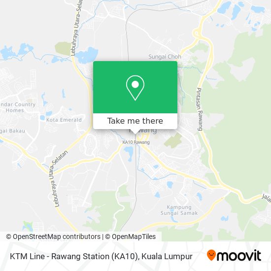 Peta KTM Line - Rawang Station (KA10)