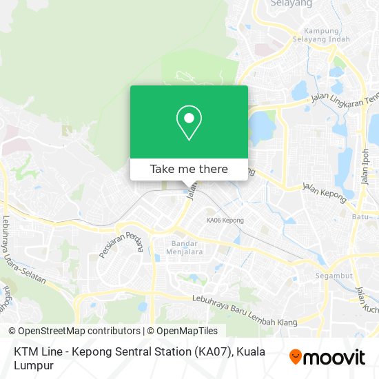 Peta KTM Line - Kepong Sentral Station (KA07)