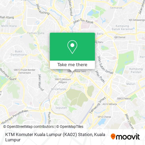 Peta KTM Komuter Kuala Lumpur (KA02) Station