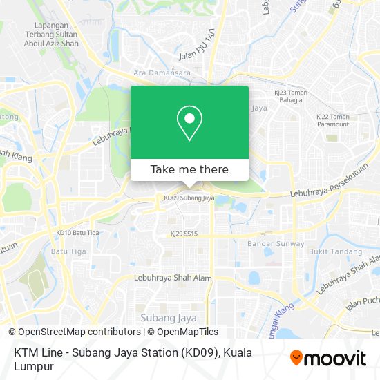 Peta KTM Line - Subang Jaya Station (KD09)
