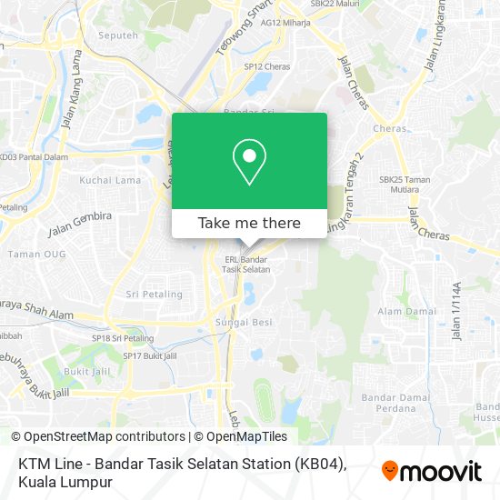 KTM Line - Bandar Tasik Selatan Station (KB04) map