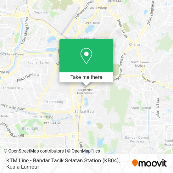 KTM Line - Bandar Tasik Selatan Station (KB04) map