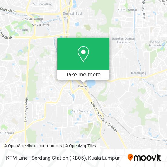 KTM Line - Serdang Station (KB05) map
