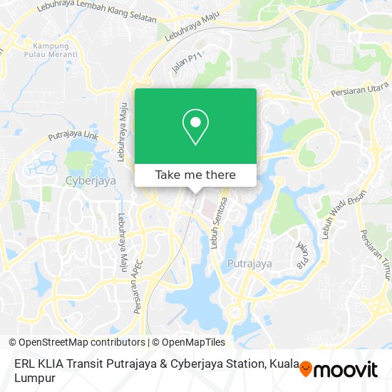 ERL KLIA Transit Putrajaya & Cyberjaya Station map