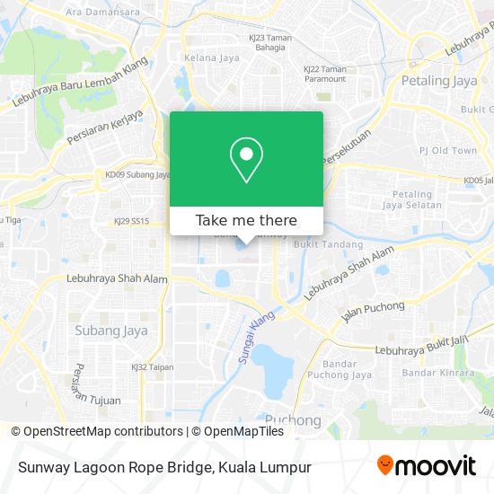 Peta Sunway Lagoon Rope Bridge