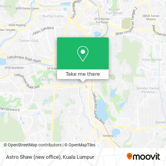 Astro Shaw (new office) map