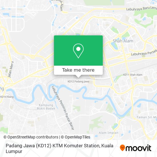 Peta Padang Jawa (KD12) KTM Komuter Station