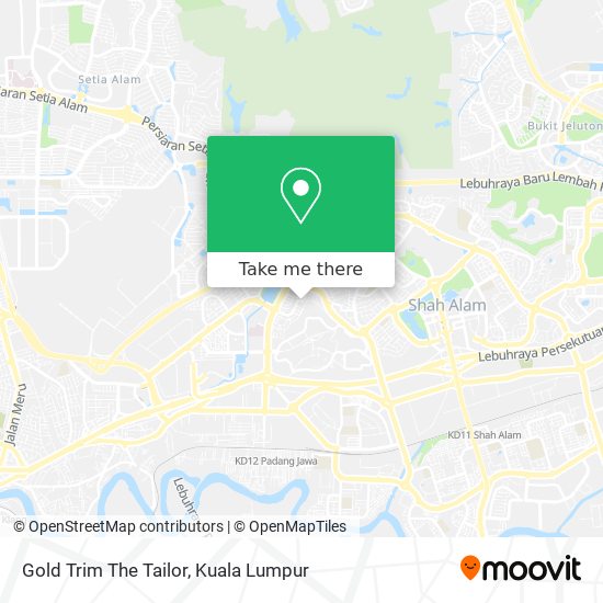 Gold Trim The Tailor map
