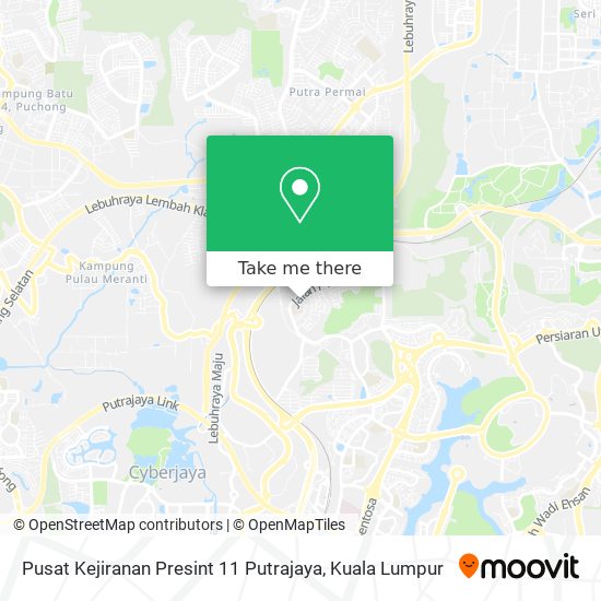 Pusat Kejiranan Presint 11 Putrajaya map