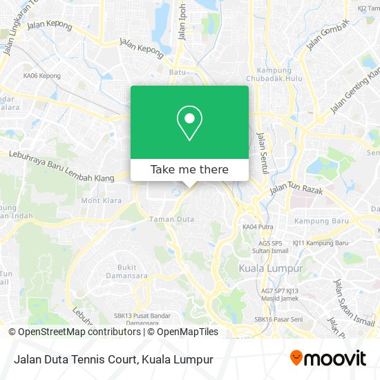 Peta Jalan Duta Tennis Court