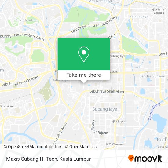 Maxis Subang Hi-Tech map