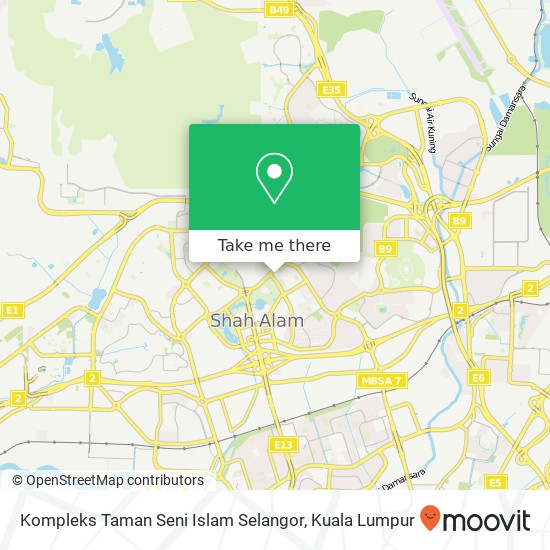 Kompleks Taman Seni Islam Selangor map