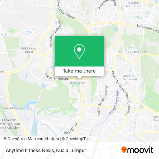 Anytime Fitness Nexis map