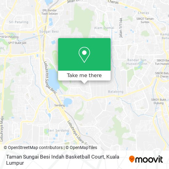 Taman Sungai Besi Indah Basketball Court map