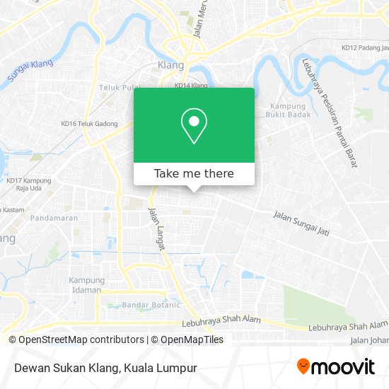Dewan Sukan Klang map