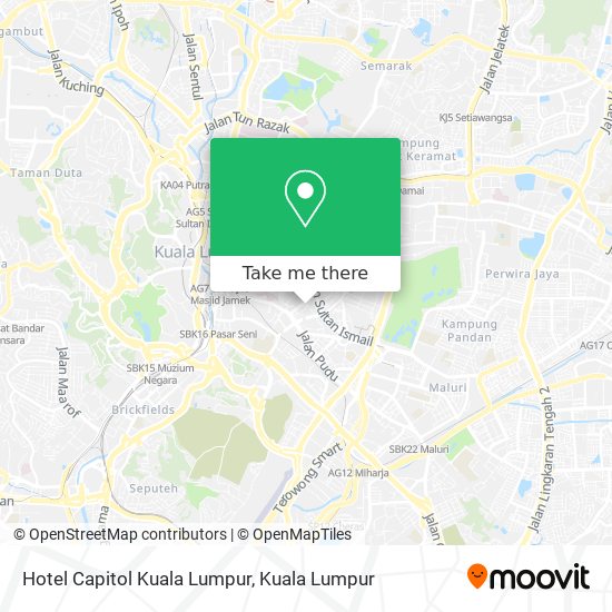 Peta Hotel Capitol Kuala Lumpur