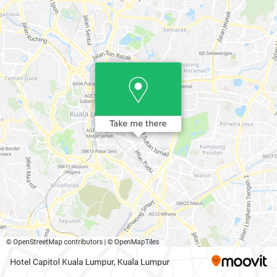 Hotel Capitol Kuala Lumpur map