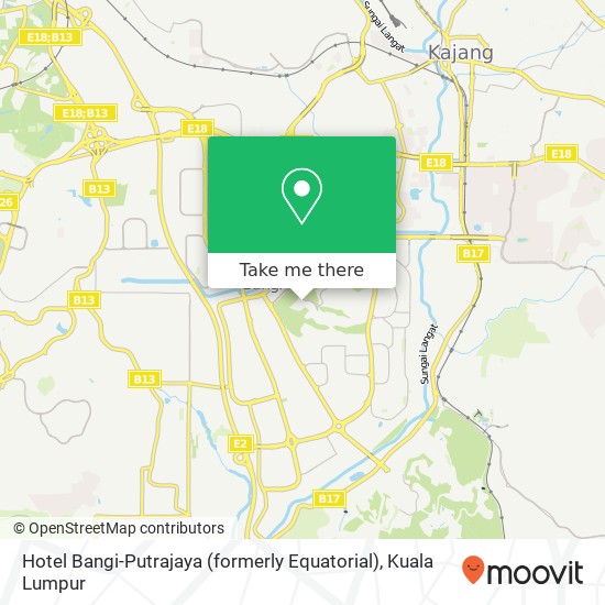 Hotel Bangi-Putrajaya (formerly Equatorial) map