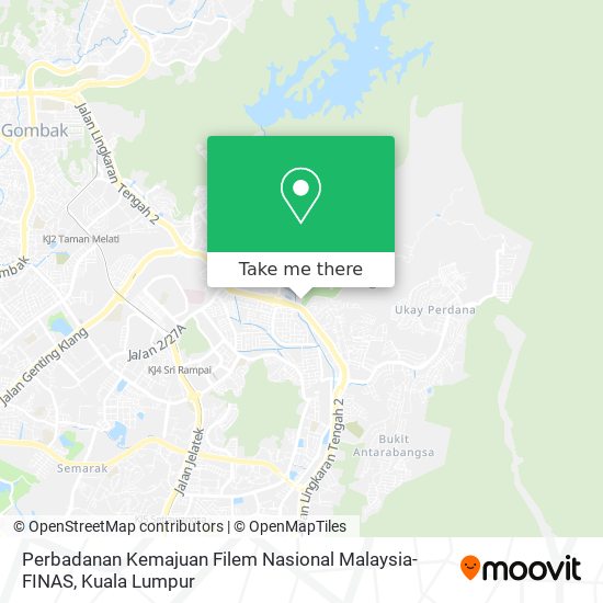 Peta Perbadanan Kemajuan Filem Nasional Malaysia-FINAS