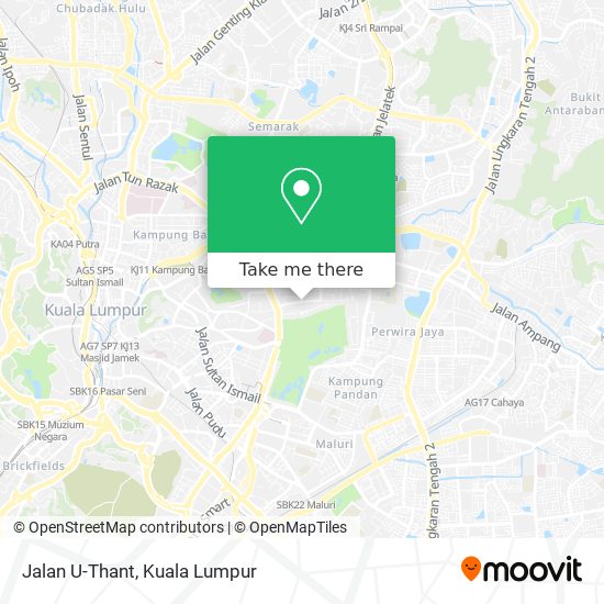 Jalan U-Thant map