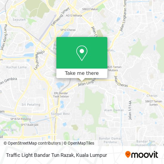 Traffic Light Bandar Tun Razak map