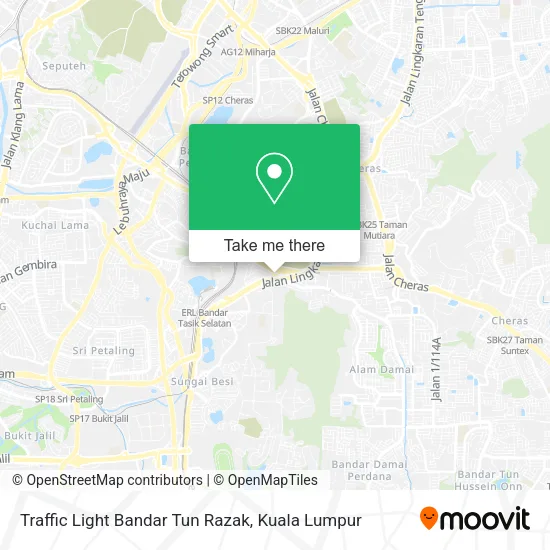 Traffic Light Bandar Tun Razak map