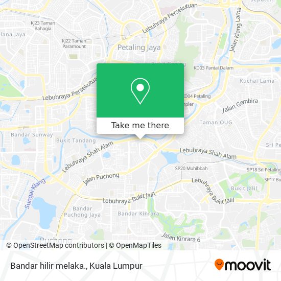 Bandar hilir melaka. map