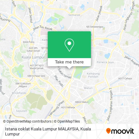 Peta Istana coklat Kuala Lumpur MALAYSIA