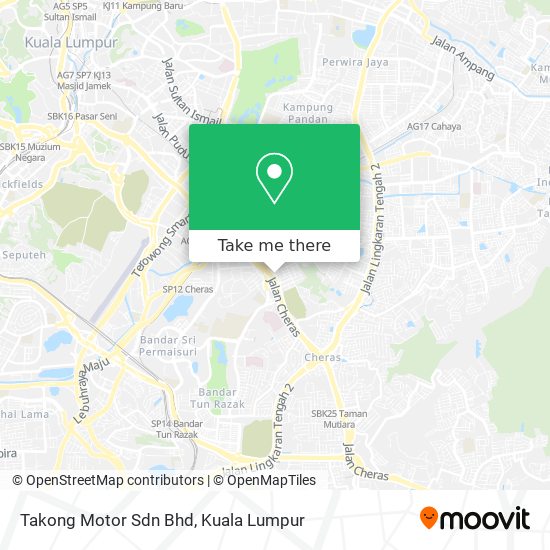 Takong Motor Sdn Bhd map