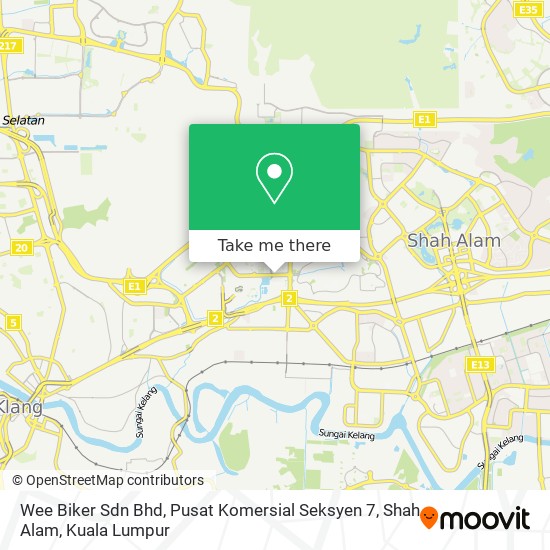 Wee Biker Sdn Bhd, Pusat Komersial Seksyen 7, Shah Alam map