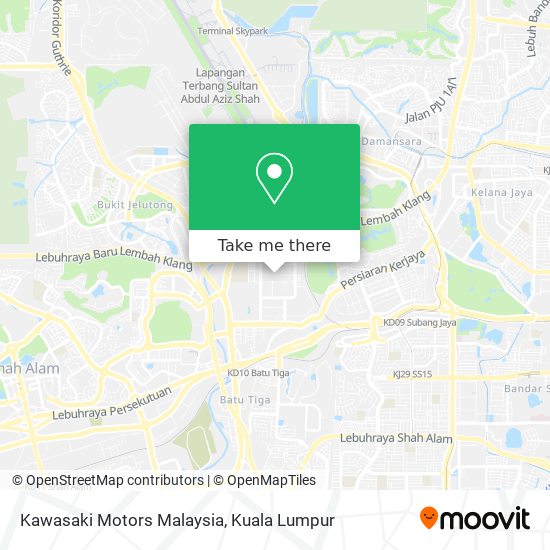 Kawasaki Motors Malaysia map