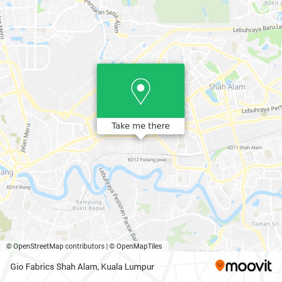 Gio Fabrics Shah Alam map