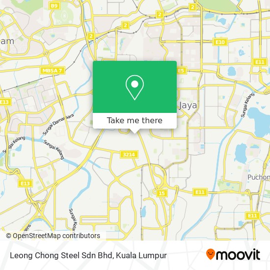 Peta Leong Chong Steel Sdn Bhd