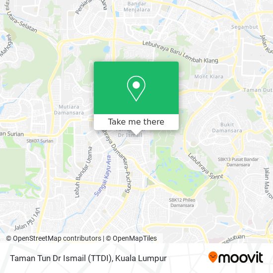 Taman Tun Dr Ismail (TTDI) map