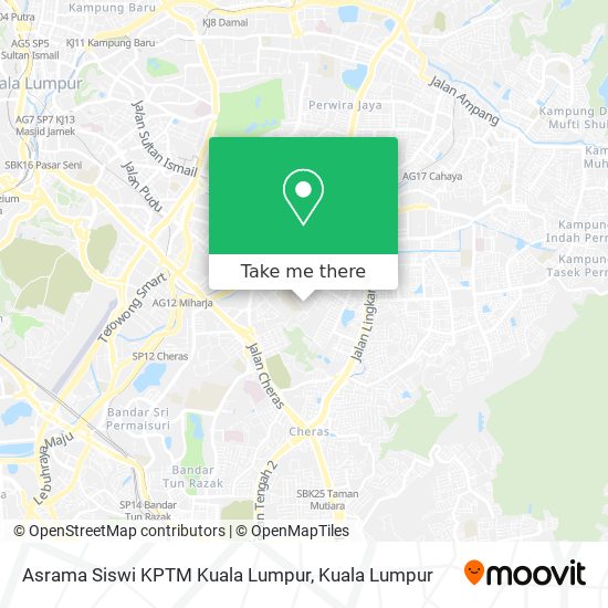 Peta Asrama Siswi KPTM Kuala Lumpur