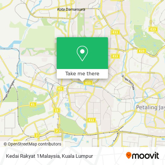 Peta Kedai Rakyat 1Malaysia