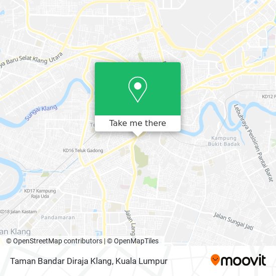 Peta Taman Bandar Diraja Klang