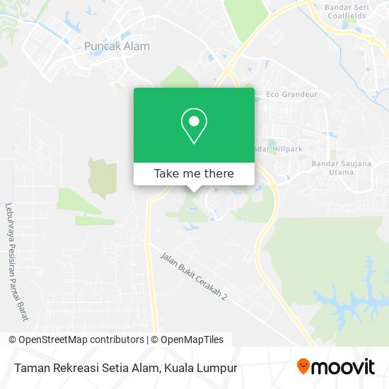 Taman Rekreasi Setia Alam map