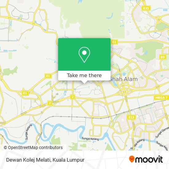 Dewan Kolej Melati map