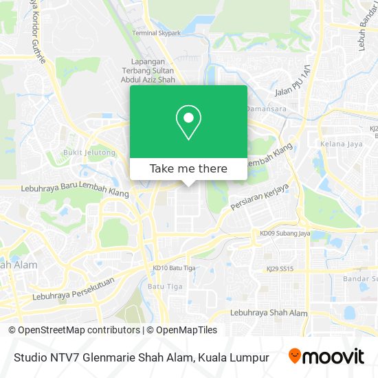 Studio NTV7 Glenmarie Shah Alam map