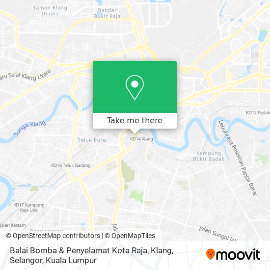 Peta Balai Bomba & Penyelamat Kota Raja, Klang, Selangor