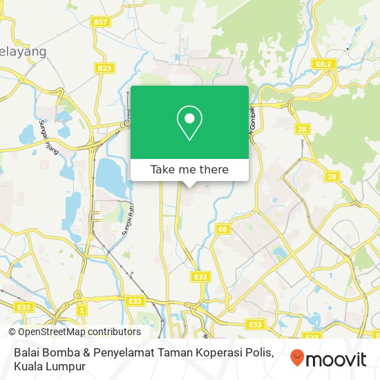 Peta Balai Bomba & Penyelamat Taman Koperasi Polis