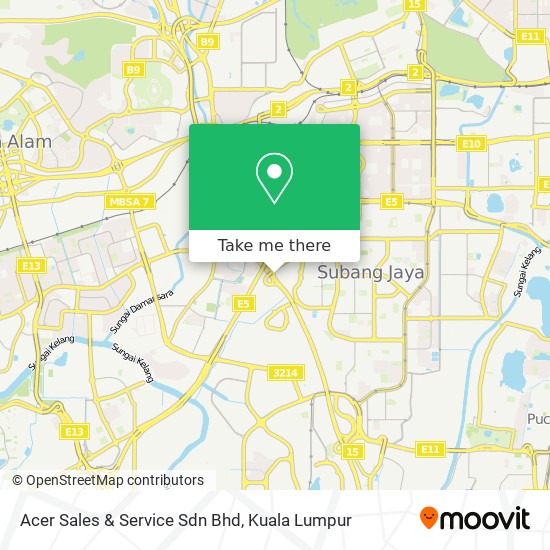 Acer Sales & Service Sdn Bhd map