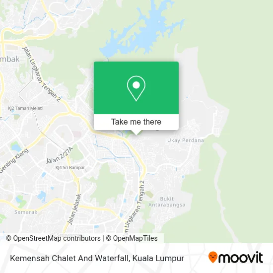 Kemensah Chalet And Waterfall map