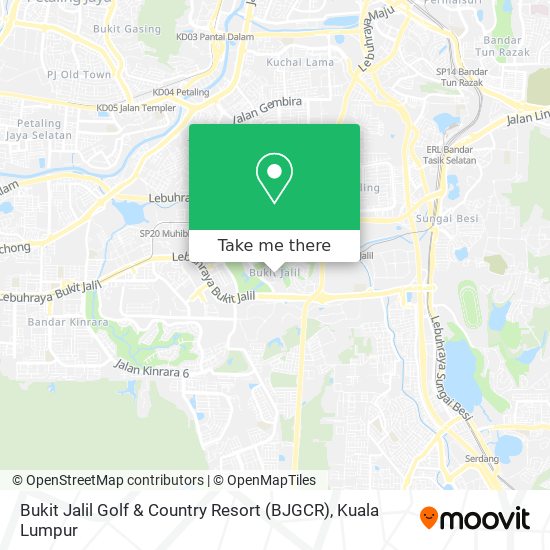 Bukit Jalil Golf & Country Resort (BJGCR) map