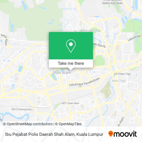 Ibu Pejabat Polis Daerah Shah Alam map