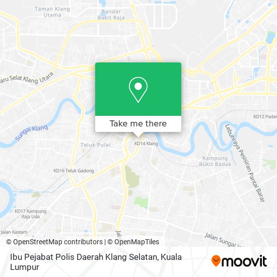Peta Ibu Pejabat Polis Daerah Klang Selatan